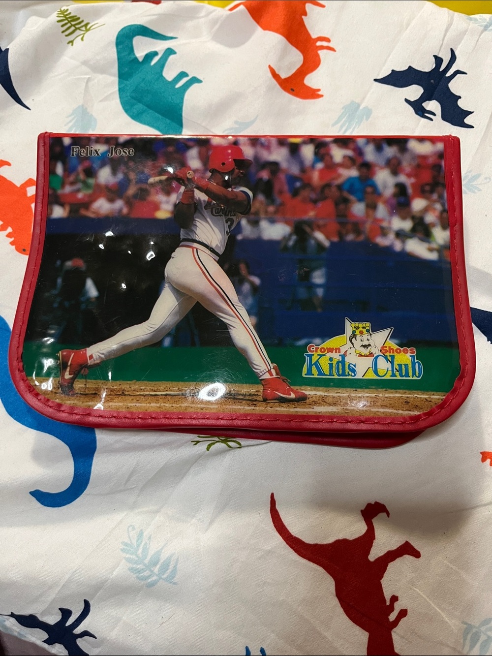 Kids' Baseball Zip Pouch with Red Trim - Kids Club